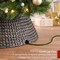 Natural Water Hyacinth Christmas Tree Collar Braided Design with Cord Cut Out and Easy Assembly